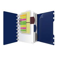 Ampad Versa Crossover Notebook, 6 x 9 Inch Size, Wide-Ruled, Navy, 60 Sheets (25-635)