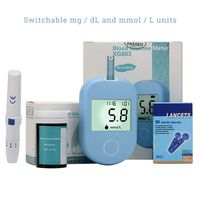 DZWJ Medical Blood Sugar Meter, with 2 Unit Mmol/L and Mg/Dl Blood Glucose Meter Diabetes Blood Sugar Kit