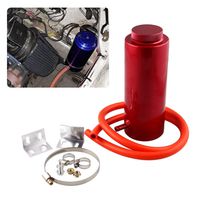 RYANSTAR Universal car Radiator Coolant Tank 800ml Coolant Expansion Tank Overflow Oil Catch Tank Cooling Catch Bottle Reservoir Aluminum Billet Red