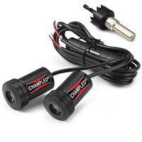 Champled for Pontiac Laser Projector Logo Illuminated Emblem Step Courtesy Light Lighting Symbol Sign Badge LED Glow Motorcycle Performance Tuning Accessory