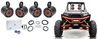4 KICKER 45KM654L 6.5" 780w LED Tower Speakers+4-Ch Amplifier For RZR/ATV/UTV