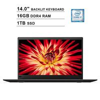 2019 Lenovo Thinkpad X1 Carbon 14 Inch WQHD Laptop (8th Gen Inter 4-Core i7-8650U up to 4.2GHz, 16GB DDR4 RAM, 1TB SSD, Intel UHD Graphics 620, Backlit Keyboard, FP Reader, Windows 10 Pro) (Renewed)
