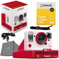 Polaroid OneStep 2 Viewfinder i-Type Camera, Red Bundle with a Color i-Type Film Pack (8 Instant Photos) and a Lumintrail Cleaning Cloth