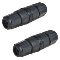 Anmbest 2PCS M25AP2 Shielded RJ45 Waterproof Cat5/5e/6 8P8C Connector IP67 Ethernet LAN Cable Connector Double Head Outdoor LAN Coupler Adapter Female to Female