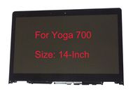 14.0" Touch Screen Replacement Digitizer Panel + LCD Display + Bezel for Lenovo Yoga 700 700-14ISK 80QD FHD 1920x1080