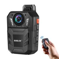 BOBLOV Amba Body Camera 1296P Body Worn Mounted Camera 170 Degree 9Hours Recording Extra Remote Controller (Built-in 64G)
