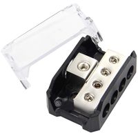 ZOOKOTO 1/0 Gauge In to 4 Gauge Out Power Distribution Block Platinum Series(4 Way)