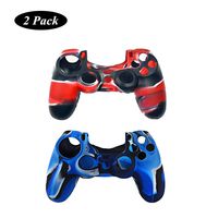 Camouflage PS4 Controller Cover, Protective Silicone Skin for Sony Playstation 4 PS4/PS4 Slim/PS4 Pro Controller (2 Pack)