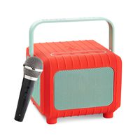Tutti Portable Bluetooth Speaker, 32W Portable Speaker 360° Full Surround Sound, Enhanced Bass, IPX5 Waterproof, 10-Hour Playtime, Outdoor Speaker, Party Speaker, Karaoke PA System with Mic (Orange)