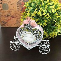 wsloftyGYd Heart Carriage Couch Sweets Chocolate Candy Box Wedding Party Favours Gift Box Romantic Pumpkin Wrought Iron Carriage Wedding Candy Box Creative Wedding Supplies Pink
