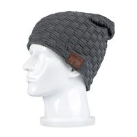 BearsFire Wireless Music Beanie Hat with Bluetooth Headphones Earphone Speaker Mic Unisex Winter Warm Thick Skull Running Knit Cap for Men Women Outdoor Sports