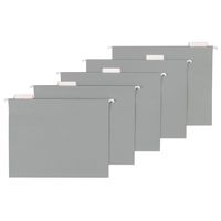 AmazonBasics Hanging Folders, Letter Size, Gray, 25 Per Box