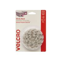 VELCRO Brand - Sticky Back Hook and Loop Fasteners | Perfect for Home or Office | 5/8in Coins | Pack of 75 | White