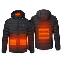 JoCome Men's Down Heated Jacket Without Battery - Hand Warmer Dual Zone Electric Coat Packable Puffer