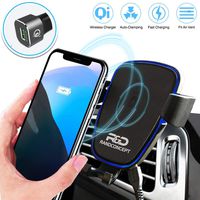 Randconcept - Air Vent Wireless Car Charger Phone Mount - Gravity Phones Holder 10W Fast Charging Compatible for Samsung Galaxy S10 S9 S8 S7 Edge iPhone X XS XR 8 (w/Quick Charge 3.0 USB Adapter)