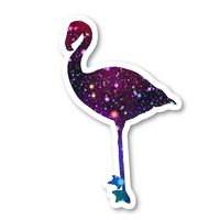 Flamingo Sticker Bright Galaxy Stickers - 2 Pack - Laptop Stickers - 2.5" Vinyl Decal - Laptop, Phone, Tablet Vinyl Decal Sticker (2 Pack) S81884