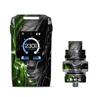 IT'S A SKIN Decal Vinyl Wrap for Smok Species 230W TFV8 Baby V2 Vape Sticker Sleeve Cover/Dark Skull Skeleton Neon Green