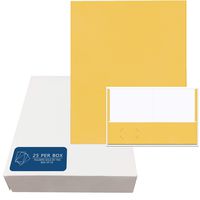 Roaring Spring Embossed 2-Pocket Folder, 11 x 8.5 Inches Capacity, 25 per Box, Gold Only