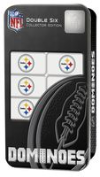 MasterPieces NFL Pittsburgh Steelers, Double Six Collector Edition Dominoes Game, For Ages 3+
