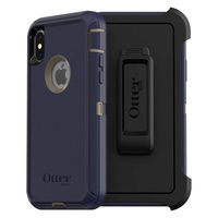 OtterBox DEFENDER SERIES SCREENLESS EDITION Case for iPhone Xs & iPhone X - Retail Packaging - DARK LAKE (CHINCHILLA/DRESS BLUES)