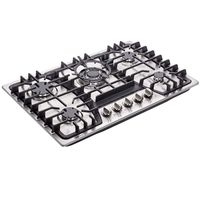 Deli-kit DK257-A03 30" LPG/NG Gas Cooktop gas hob stovetop 5 burners Dual Fuel 5 Sealed Burners Built-In gas hob Stainless Steel 110V AC pulse ignition gas Cooker gas stove with cast iron support