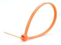 CTS Brand - 8 Inch, 50 Lb Tensile Strength, Orange Nylon Cable Tie (Bag of 100)