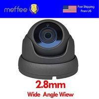 2MP Wide Angle (AHD TVI CVI 960H) Indoor Outdoor CCTV Analog Dome Security Camera,1080P 2.8mm Lens Black Film Technology IR Night Vision, Waterproof Full HD for Surveillance System (Metal, Black)
