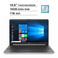 2020 HP Pavilion 15.6 Inch Touchscreen Laptop (Intel 4-Core i7-1065G7 up to 3.9GHz, 16GB DDR4 RAM, 1TB SSD, Intel Iris Plus Graphics, HDMI, WiFi, Bluetooth, Webcam, Windows 10 Home)