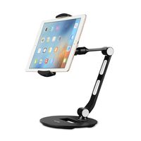 Suptek Aluminum Tablet Desk Stand for iPad, iPhone, Samsung, Asus and More 4.7-11 inch Devices, 360° Flexible Cell Phone Holder Mount, Good for Bed, Kitchen, Office (YF208D)