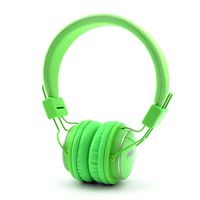 GranVela Q8 Wireless Bluetooth Headphones,Multifunction Foldable Headset with FM Radio, TF Card Player,Microphone and 3.5mm Detachable Cable，For Kids and Adults - Green
