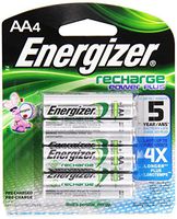 Energizer E2 Rechargeable AA Battery (2300 mAh), 1.2 Volt NiMH, 4 ct