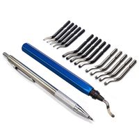Deburring Tool Kit Set YUFUTOL 15 pcs HSS Blades with A Swivel Handle and A Pointed Tiles Cutter Pen Removing Burr for Metal Steel Aluminum Plastic Wood Fiberboard