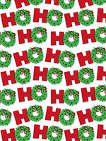 24" x 833' Ho Ho Wreath Heavyweight Christmas Wrapping Paper