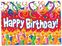 Birthday Candles Theme Gift Cards3-3/4x2-3/4" (30 unit, 6 pack per unit.)