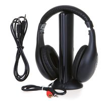 CableVantage HiFi 5-in-1 Wireless Multi-Functional Headphones w/Microphone Emitter & FM Radio,MP3 - Listen to Music, Chat Online, Monitor Other Rooms, PC TV,Mobile Phones