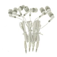Wholesale Kids Bulk Earbuds Headphones Earphones 30 Pack White Color for Schools, Libraries, Hospitals
