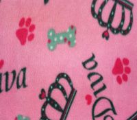 Polar Fleece Fabric Anti Pill Prints Bone Diva / 60" Wide/Sold by The Yard S-634