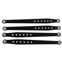 Mxfans Black Aluminum SCX0007 SCX0010 Front & Rear Suspension Link Rod Linkage for AXIAL SCX10 Electric 4WD RC1:10 Car Set of 2