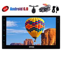 External Microphone! Dual Cameras Include Android Stereo Double din 7inch 6.0 Marshmallow GPS Navigation Car Player Multi-Touchscreen in Dash Autoradio Bluetooth Tablet Support WiFi/USB/SD Head Unit