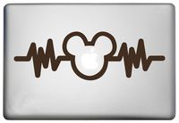Walt Disney Mickey Mouse Sticker MacBook Air Pro Decal is a Mickey Mouse Decal. Laptop Size 11, 12, 13 and 15 inch. Looks Great with Your Mickey Heartbeat Theme. Many Colors- Brown
