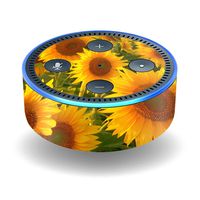MightySkins Skin Compatible with Amazon Echo Dot (2nd Gen) - Sunflowers | Protective, Durable, and Unique Vinyl Decal wrap Cover | Easy to Apply, Remove, and Change Styles | Made in The USA