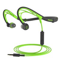 Foldable Wired Running Sports Headphones, Night Neckband in-Ear Stereo Workout Earphones Designed for Jogging Gym Headsets,Green