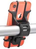 Bovon Bike Phone Mount, Universal Adjustable Silicone Bicycle Phone Holder for Cycling GPS/Map/Time/Music, Fit for iPhone 11 Pro Max/XS/XR/8/8 Plus, Samsung Galaxy S10/Note 10(Updated Version)