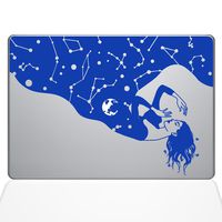 The Decal Guru Lady of The Night Decal Vinyl Sticker, 13" MacBook Pro (2016 & Newer Models), Dark Blue (1393-MAC-13X-DB)