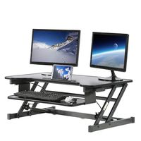 Standing Desk platform Height Adjustable Stand up Desk Sit to Stand Rise Desk Computer Riser with Removable Keyboard Tray for Computer & laptop (Renewed)