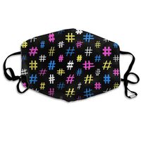 YUIOP Colorful Symbol Printed Mask Neutral Mask for Men and Women Polyester Dust-Proof Breathable Mask