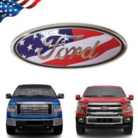 99 Carpro F150 Front Grille Tailgate Emblem for Ford, 9 inch American Flag Oval Decal Badge Nameplate for FORD 2004-2014 F250 F350, 11-14 Edge, 11-16 Explorer, 06-11 Ranger (US Flag Emblem)