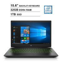 HP 2019 Pavilion 15.6 inch FHD IPS Gaming Laptop (Intel Quad Core i5-8300H up to 4.0 GHz, 32GB RAM, 1TB SSD, Nvidia GTX 1050 Ti, Backlit Keyboard, WiFi, Bluetooth, HDMI, Windows 10) (Renewed)