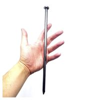 One Stop Outdoor (50-Pack) - Heavy Duty Round Metal Landscape & Paver Edging Anchoring Stake, 12-Inch Length - Bright Spike Timber Nail, Tent Spikes, Camping, Trapping, Landscape, More (50PACK)