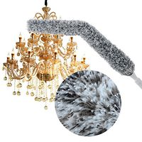 Pannow Telescoping Duster, Microfiber Feather Duster with Telescoping Extension Pole Flexible Cleaning Head | Extendable Tool for Ceiling Fan, Blinds and Cobweb Removal